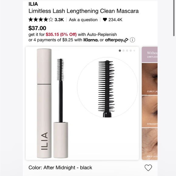 ILIA - Limitless Lash Lengthening Clean Mascara - BNIB - Picture 8 of 8